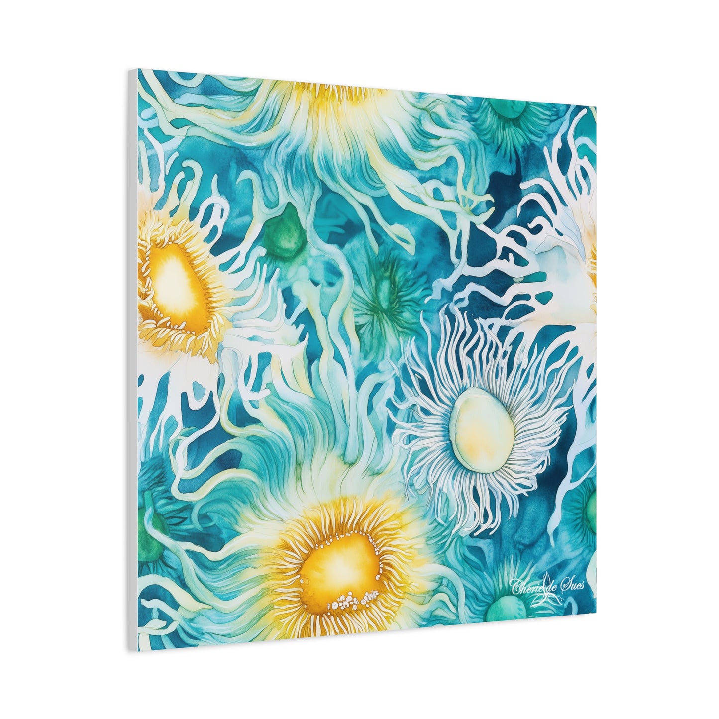 Canvas Art - Vibrant Ocean Sea Anemones