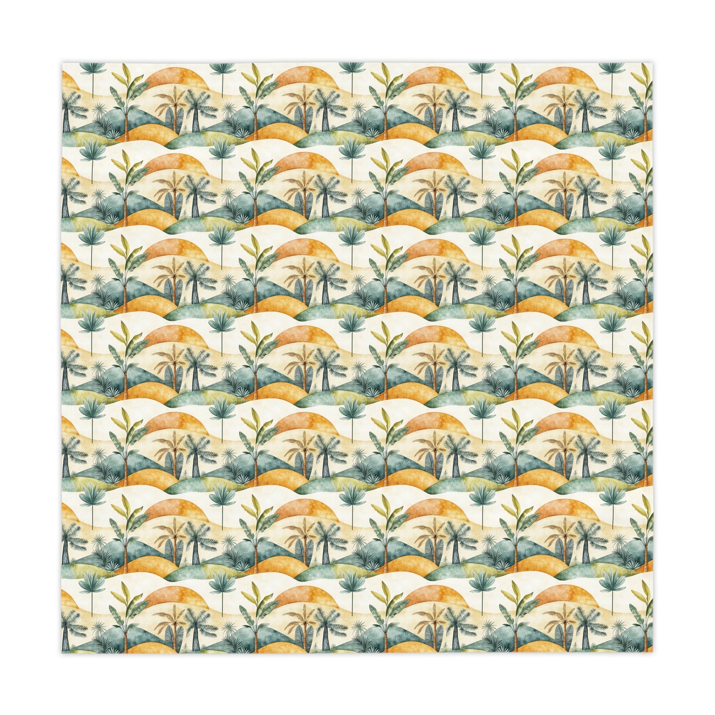 Square Tablecloth - Palm Trees Desert Oasis