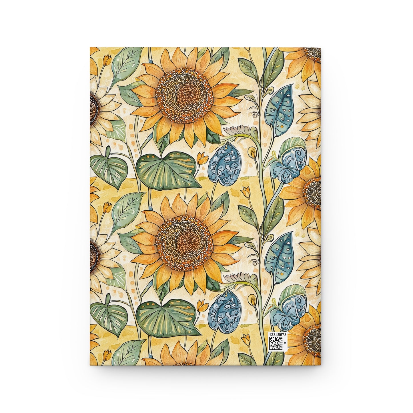 Hardcover Journal - Bright Sunflower Garden Floral Design