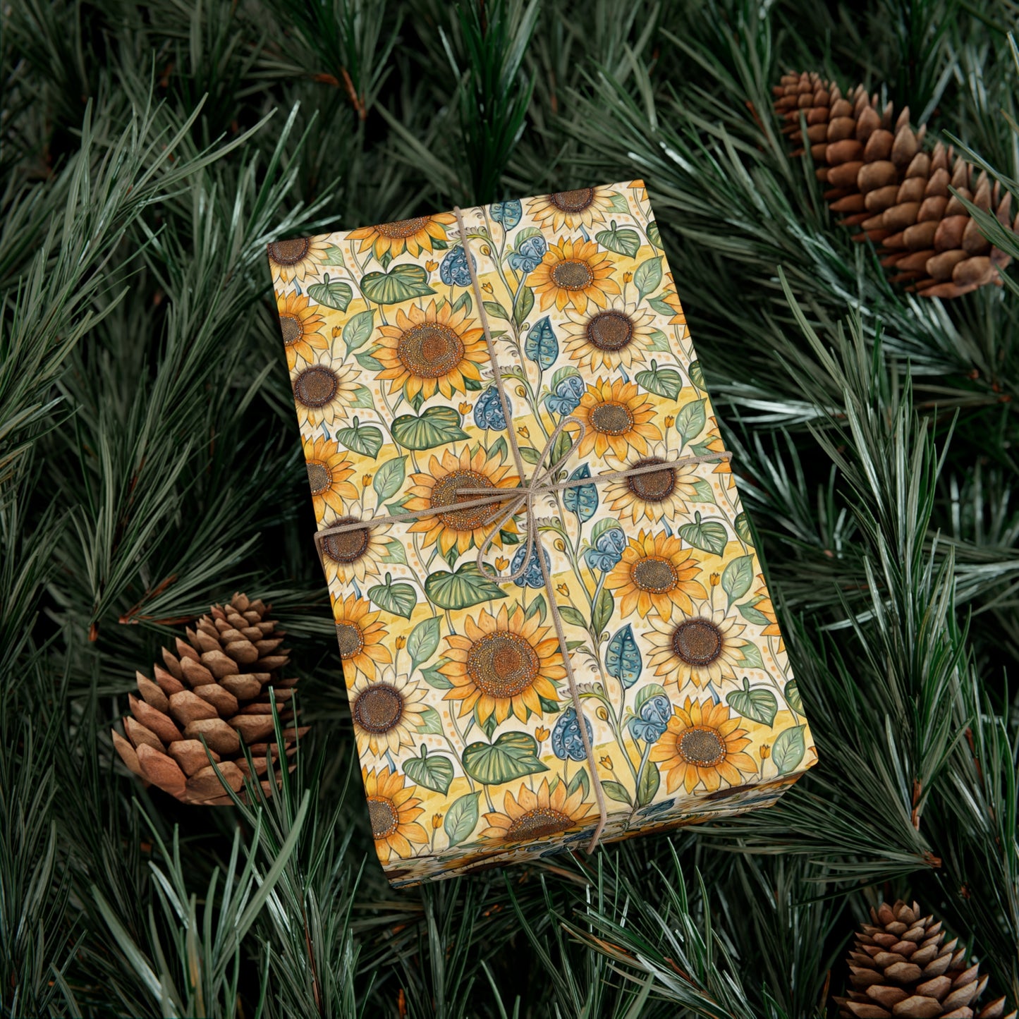 Wrapping Paper - Trendy Sunflowers For Gift Giving