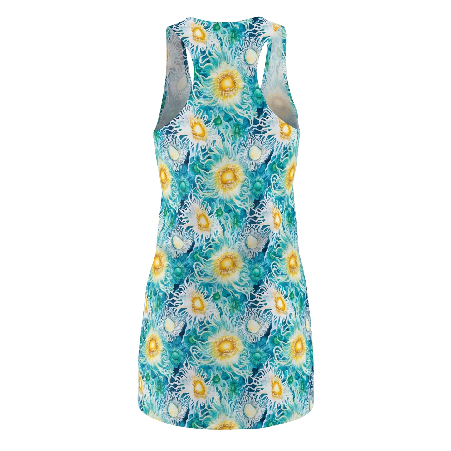 Women's Racerback Dress - Ocean Sea Anemone Floral Print