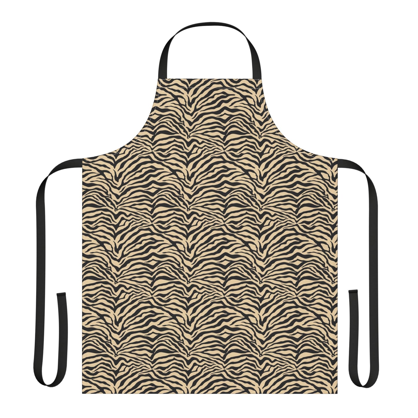 Apron - Zebra Print In Black And Tan