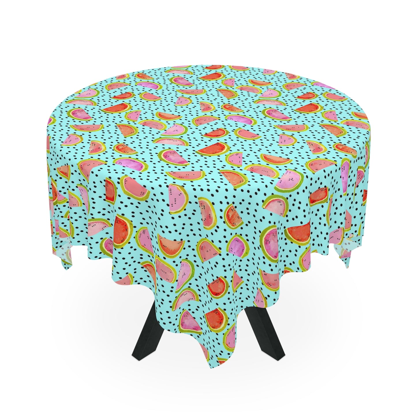 Square Tablecloth - Summer Watermelon & Polka Dot Seeds