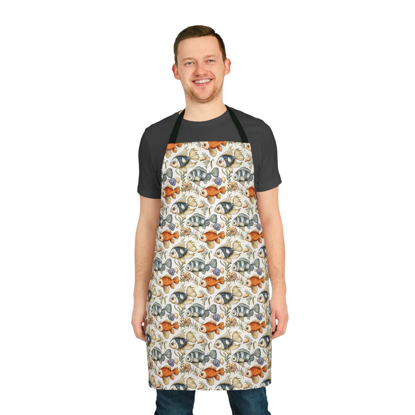 Apron - Colorful Fish Pattern For Seafood Chefs