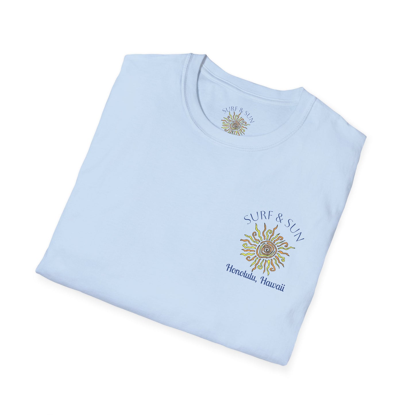 Men's Novelty T-Shirt - Surf & Sun Honolulu Hawaii