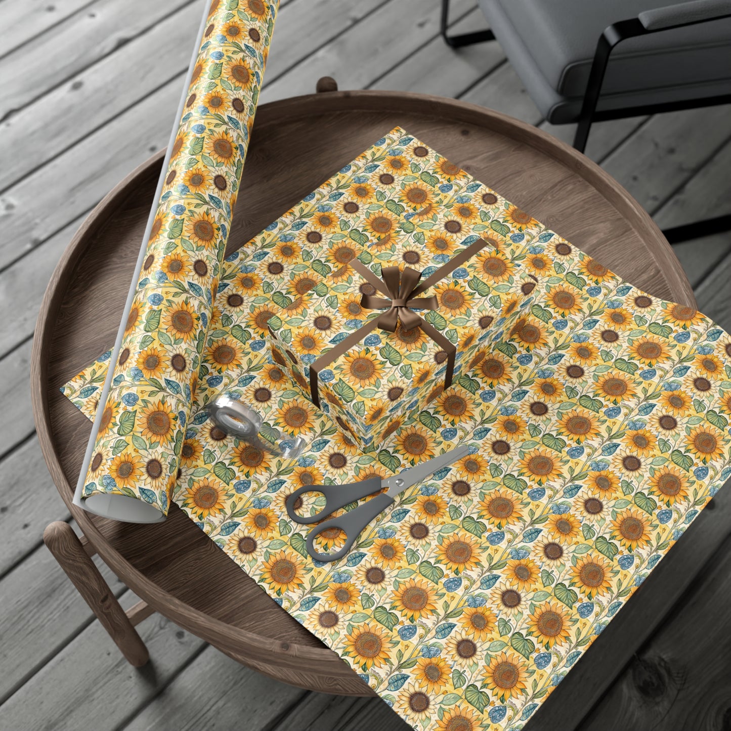Wrapping Paper - Trendy Sunflowers For Gift Giving
