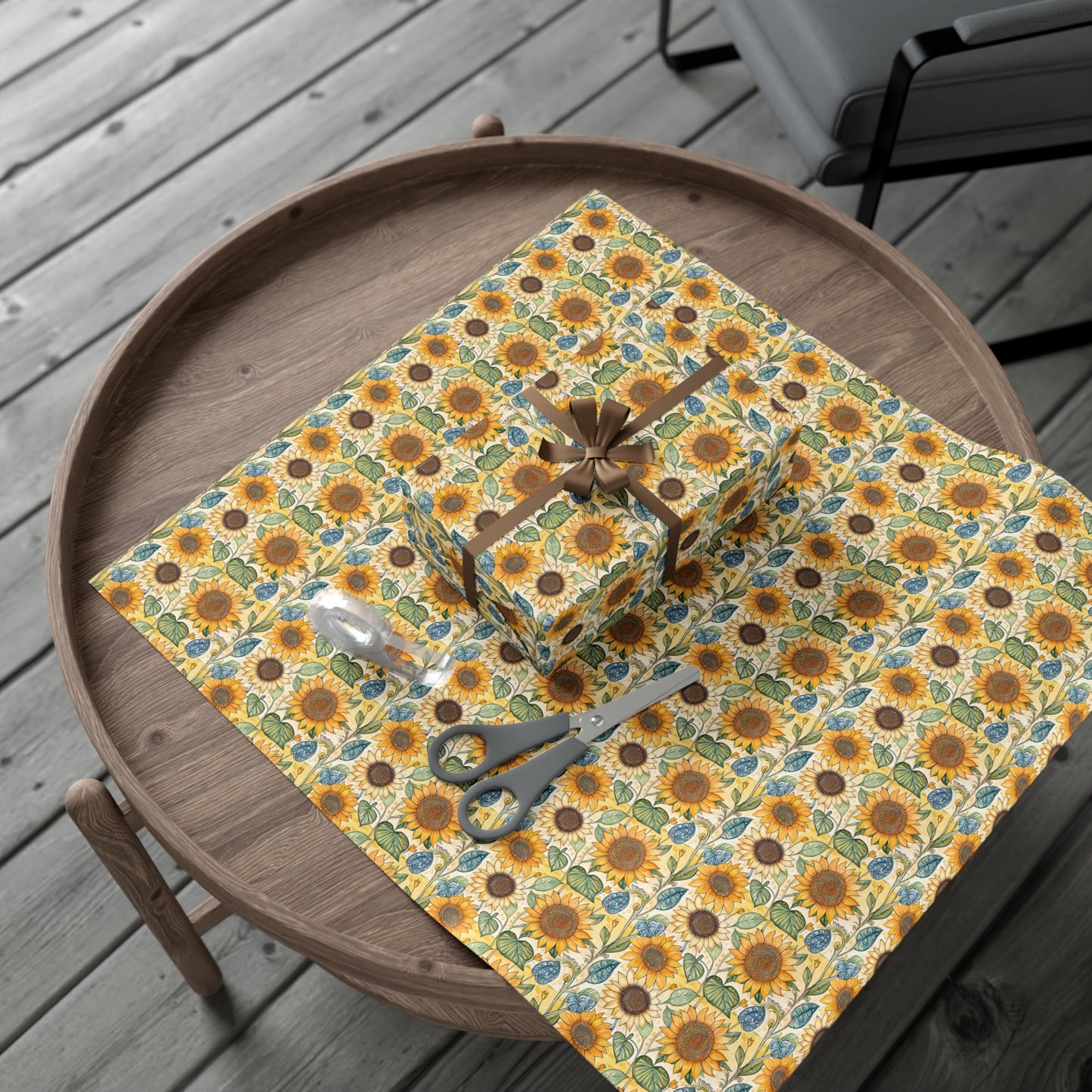 Wrapping Paper - Trendy Sunflowers For Gift Giving
