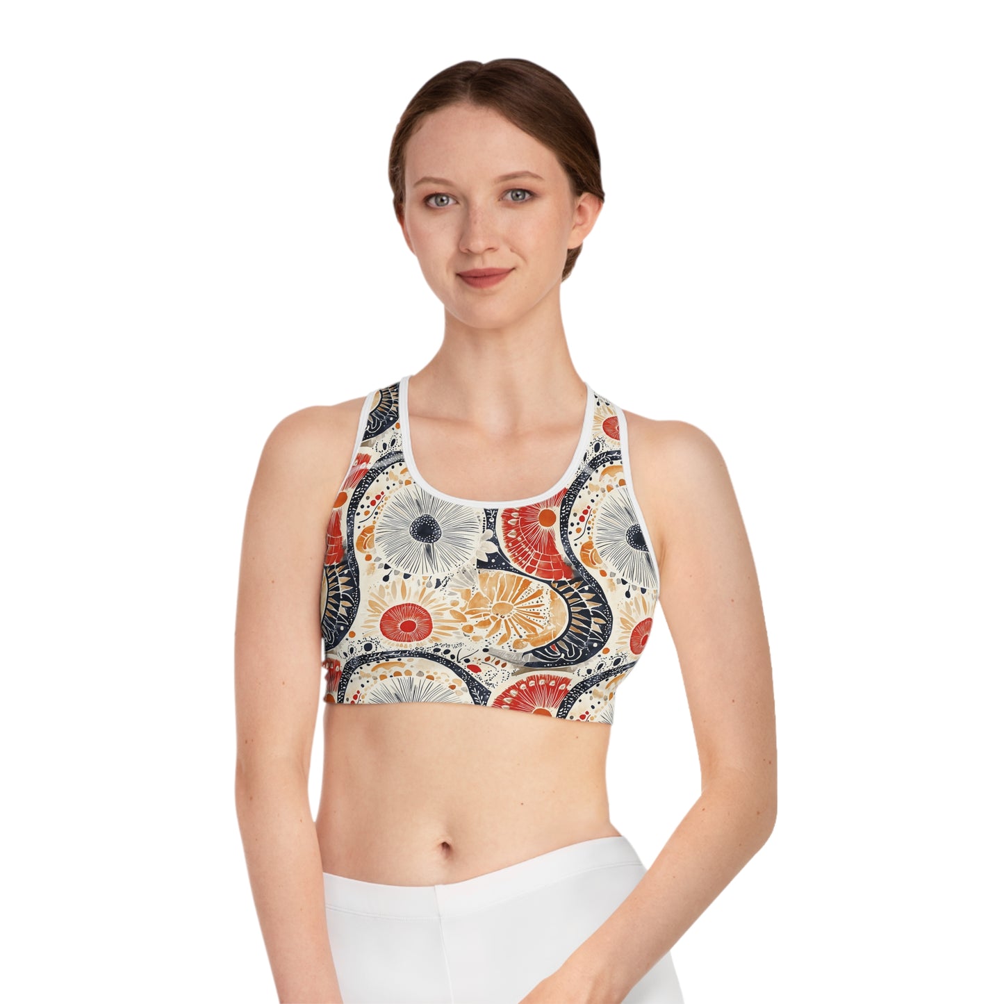 Sports Bra - Vibrant Geometric Mandalas