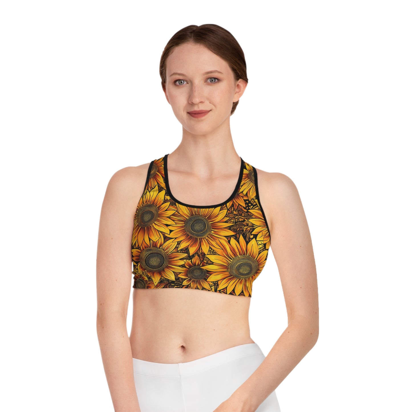 Sports Bra - Summer Sunflowers