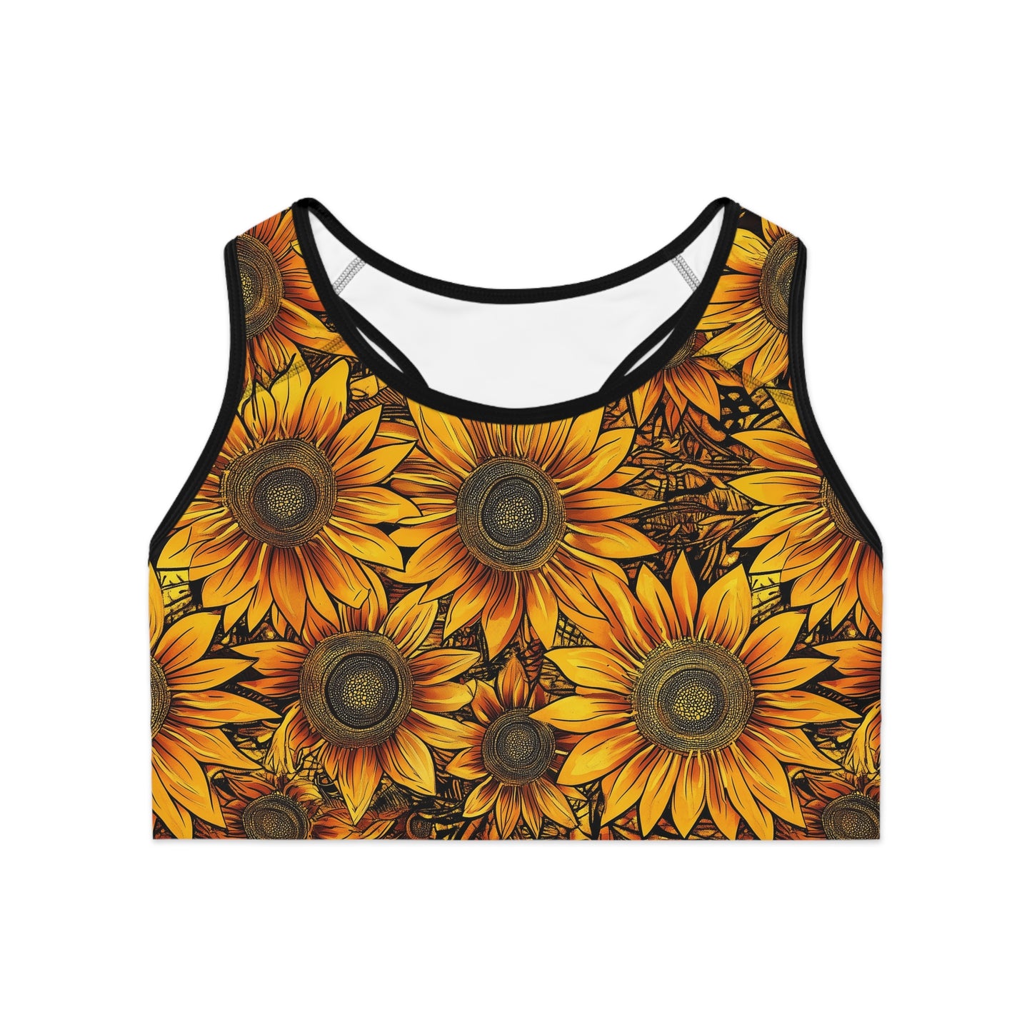 Sports Bra - Summer Sunflowers