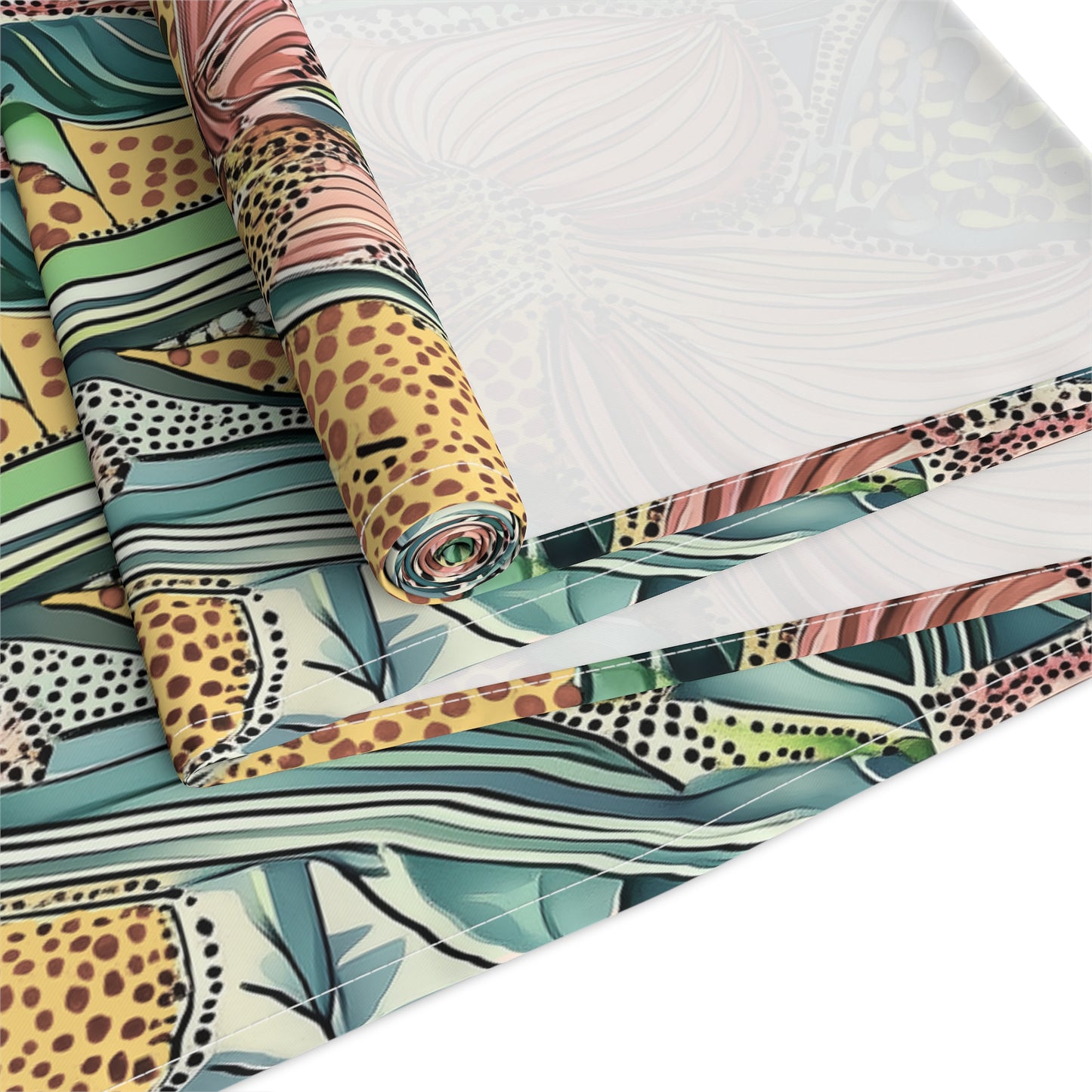 Table Runner - Tropical Floral Wild Irises For Summer Brunch