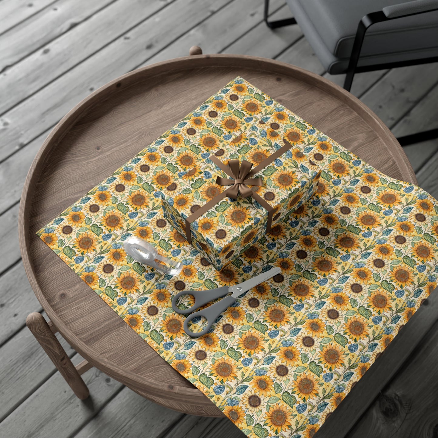 Wrapping Paper - Trendy Sunflowers For Gift Giving
