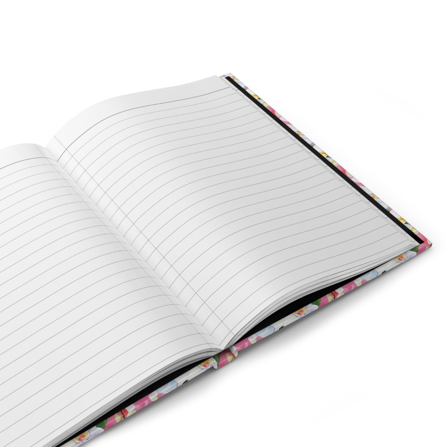 Hardcover Journal - White Orchids On Pink Watercolor