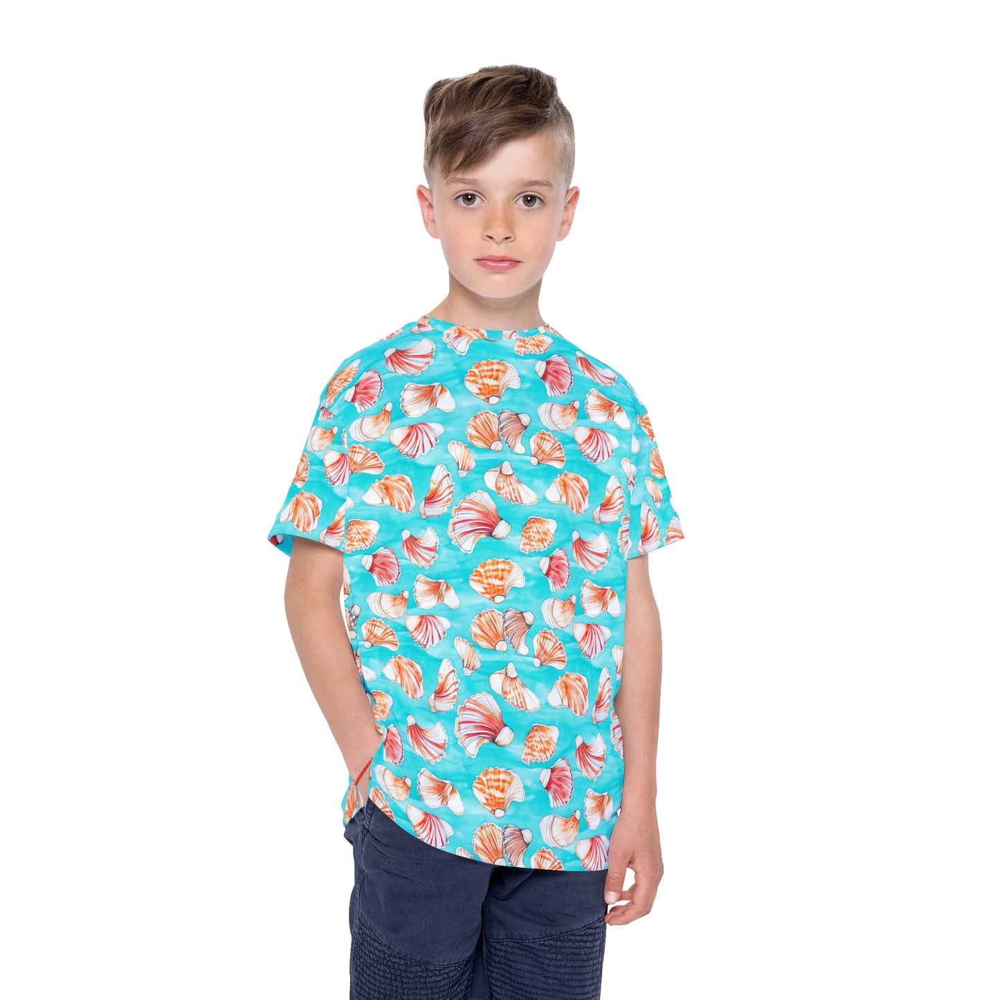 Kids Tshirt - Colorful Beach Shells Jersey For Summer