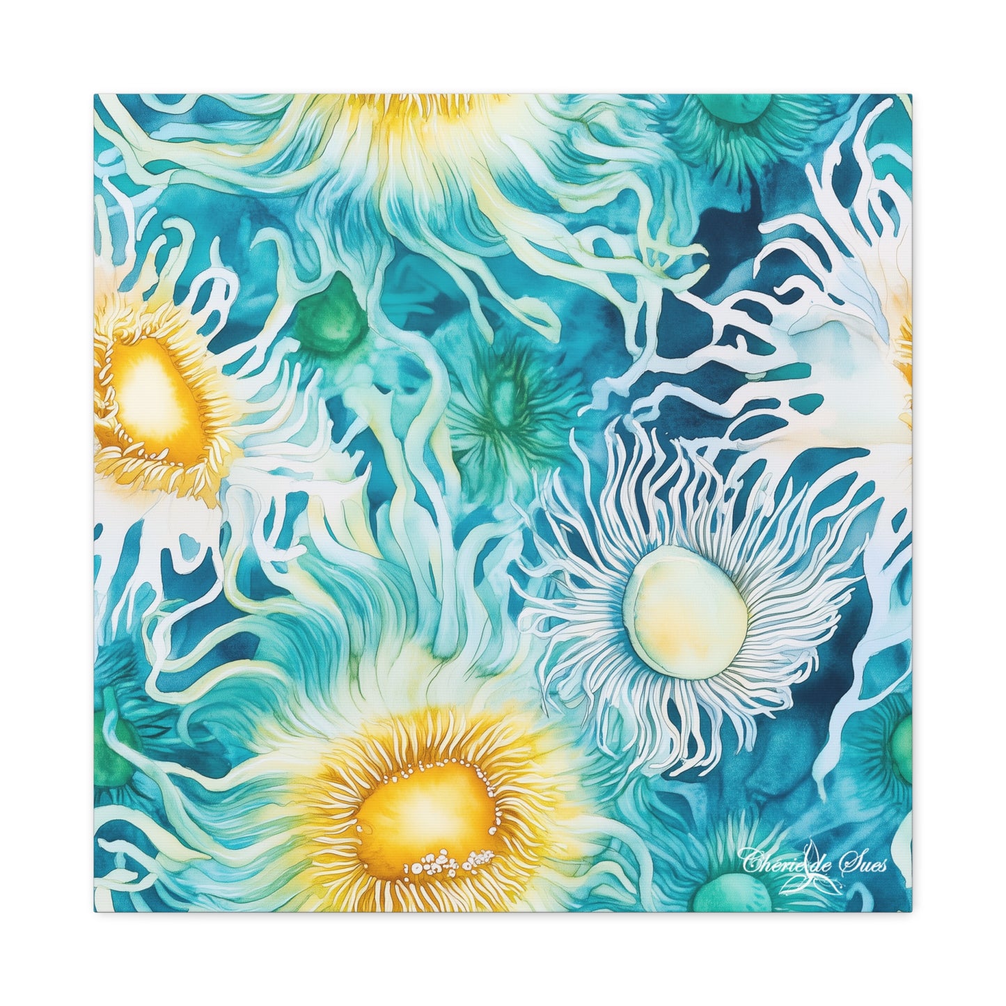 Canvas Art - Vibrant Ocean Sea Anemones