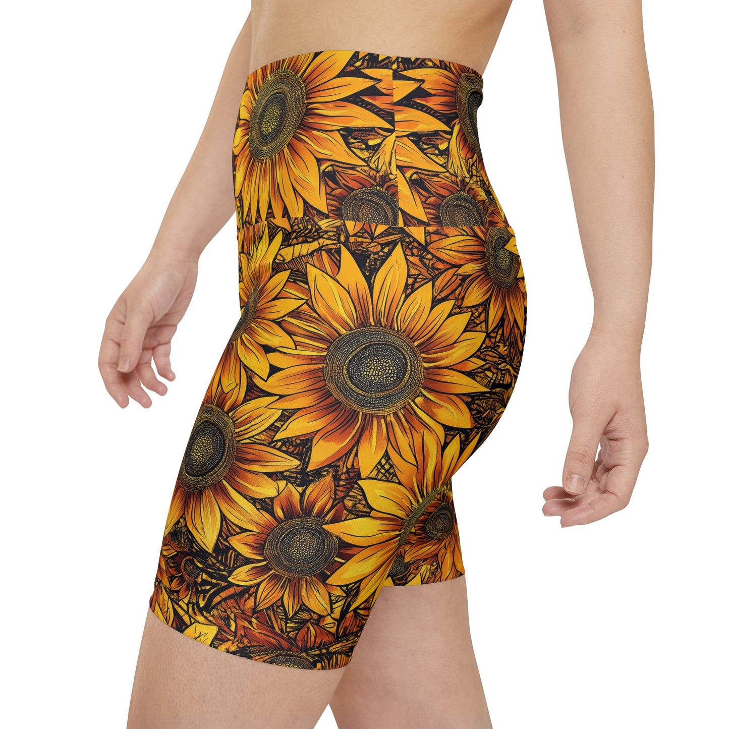 Women's Shorts - Summer Sunflowers Athletic Wear