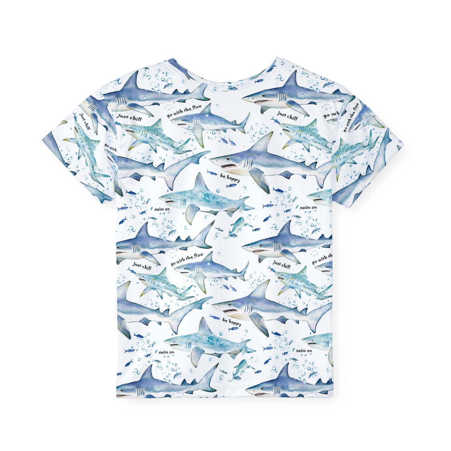 Kids Tshirt - Shark Sports Jersey With Happy Beach Quotes