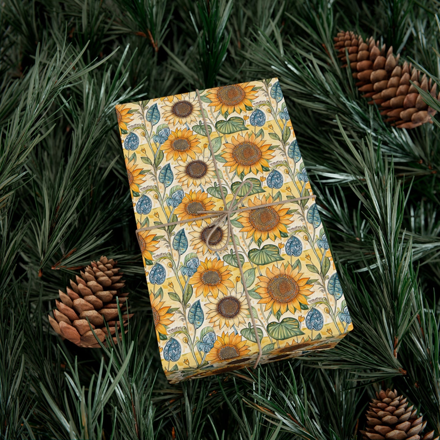 Wrapping Paper - Trendy Sunflowers For Gift Giving