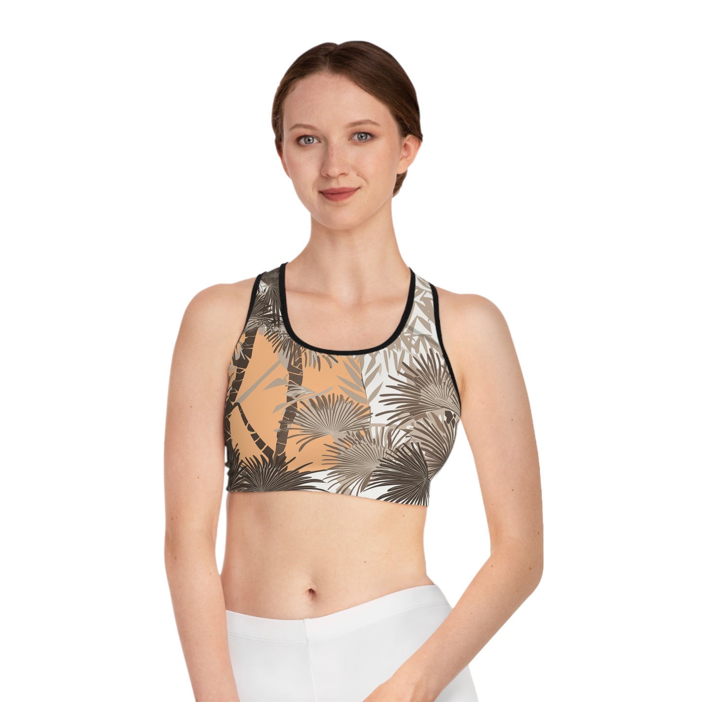 Sports Bra - Tropical Batik Forest And Rising Sun