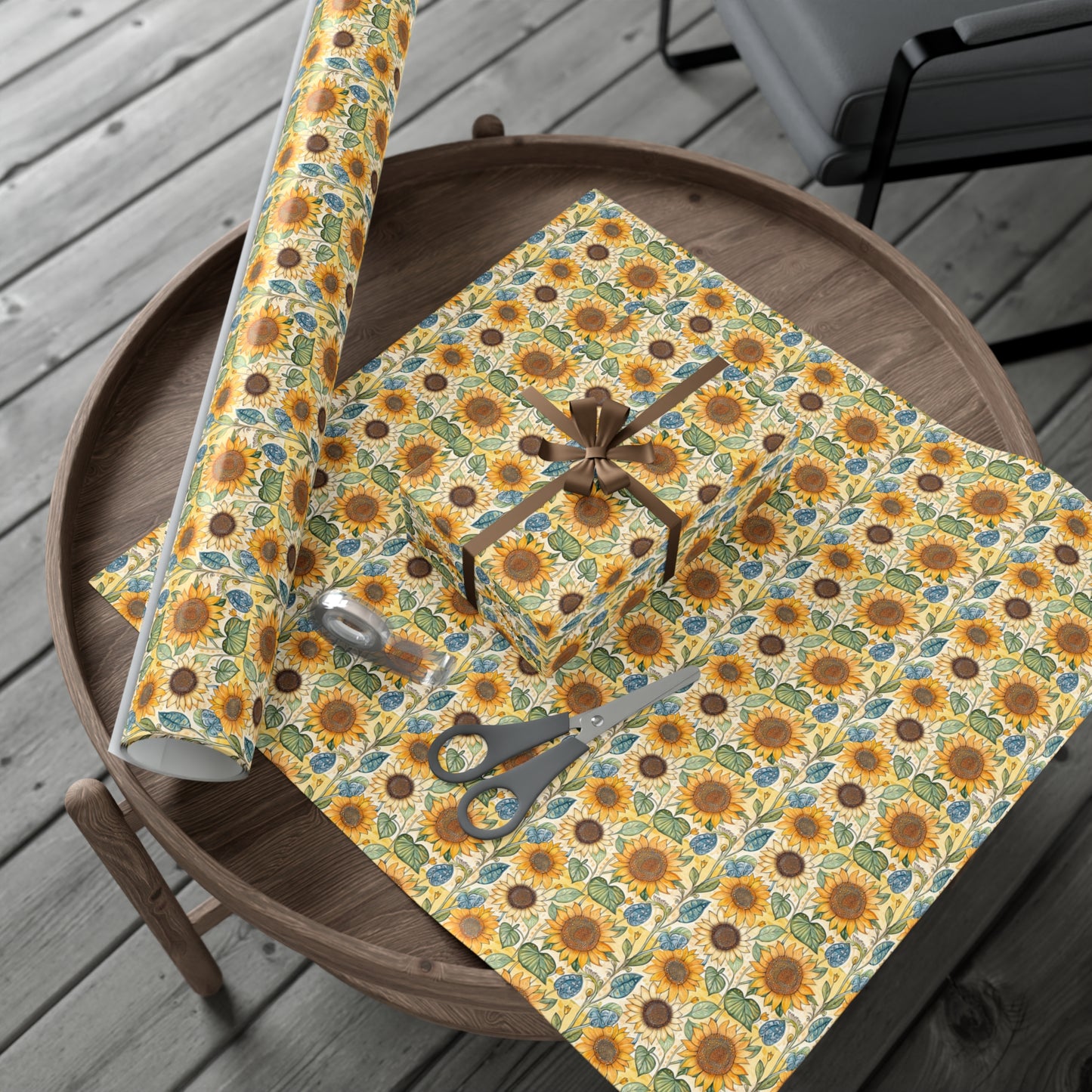 Wrapping Paper - Trendy Sunflowers For Gift Giving