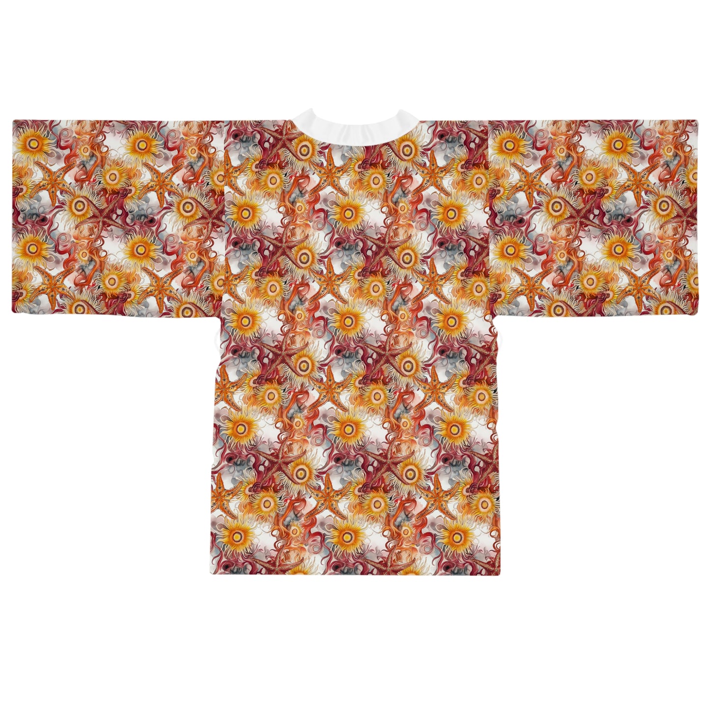 Kimono Robe - Ocean Starfish And Sea Anemones