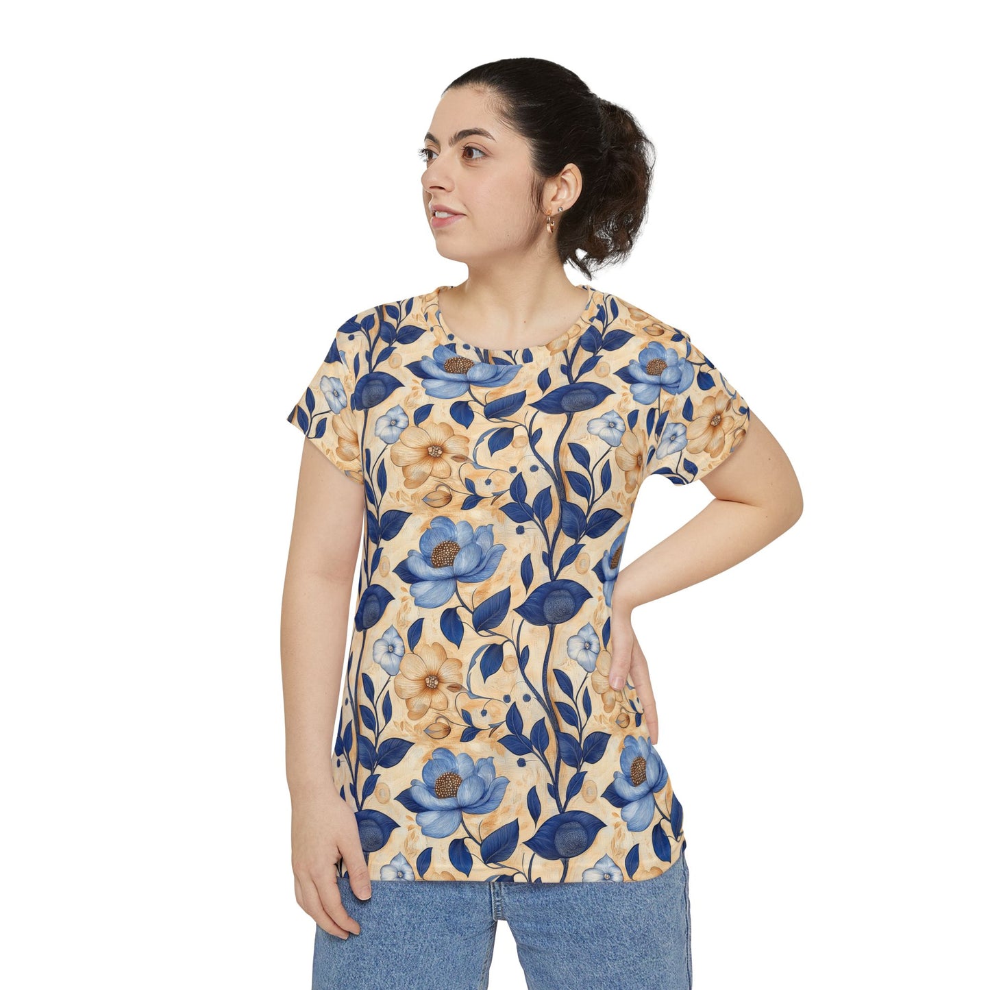 Women's Tee - Batik Woodsy Forest Floral