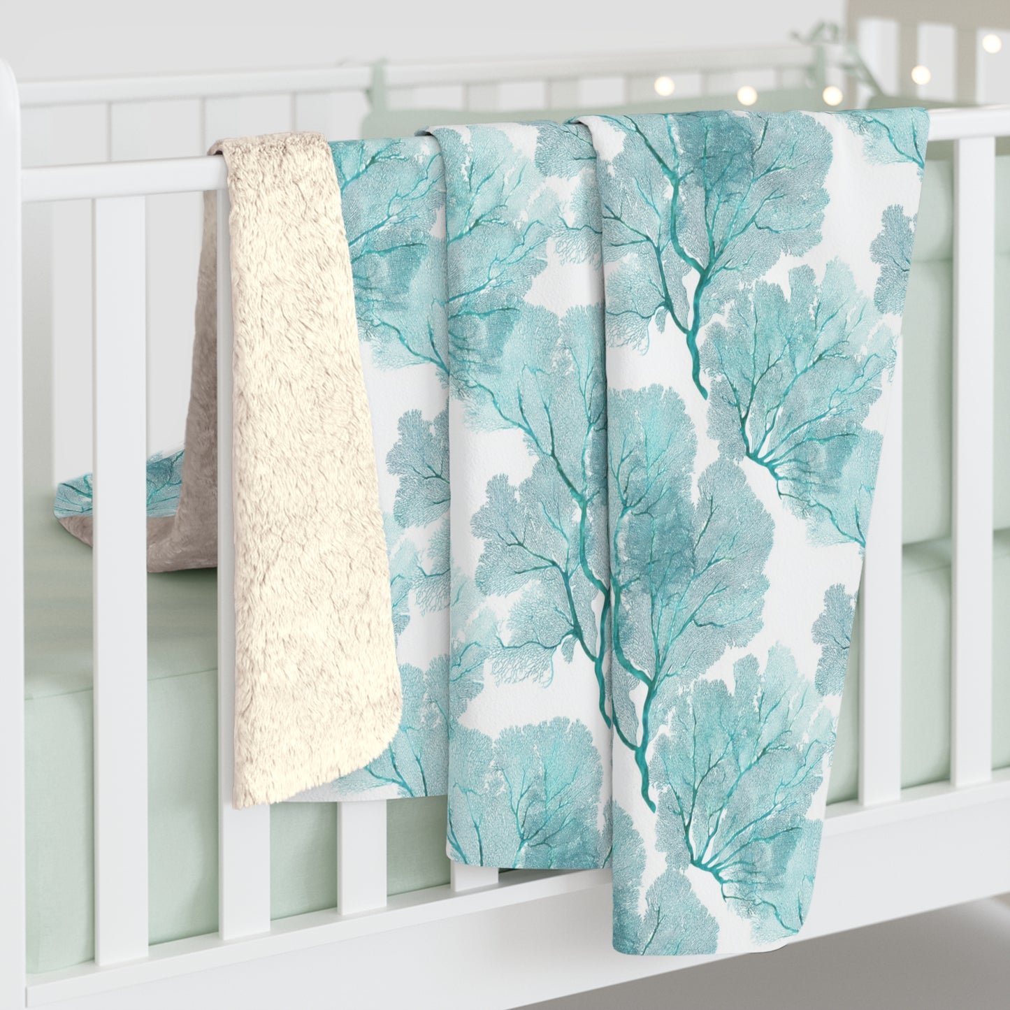 Sherpa Fleece Blanket - Coastal Sea Fans