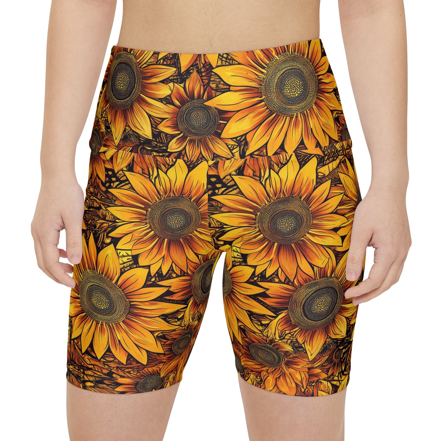 Women's Shorts - Summer Sunflowers Athletic Wear