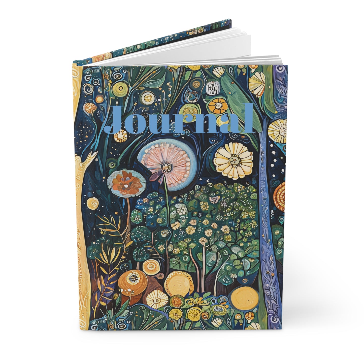 Hardcover Journal - Fantasy Nature Forest Inspired By Gustav Klimt