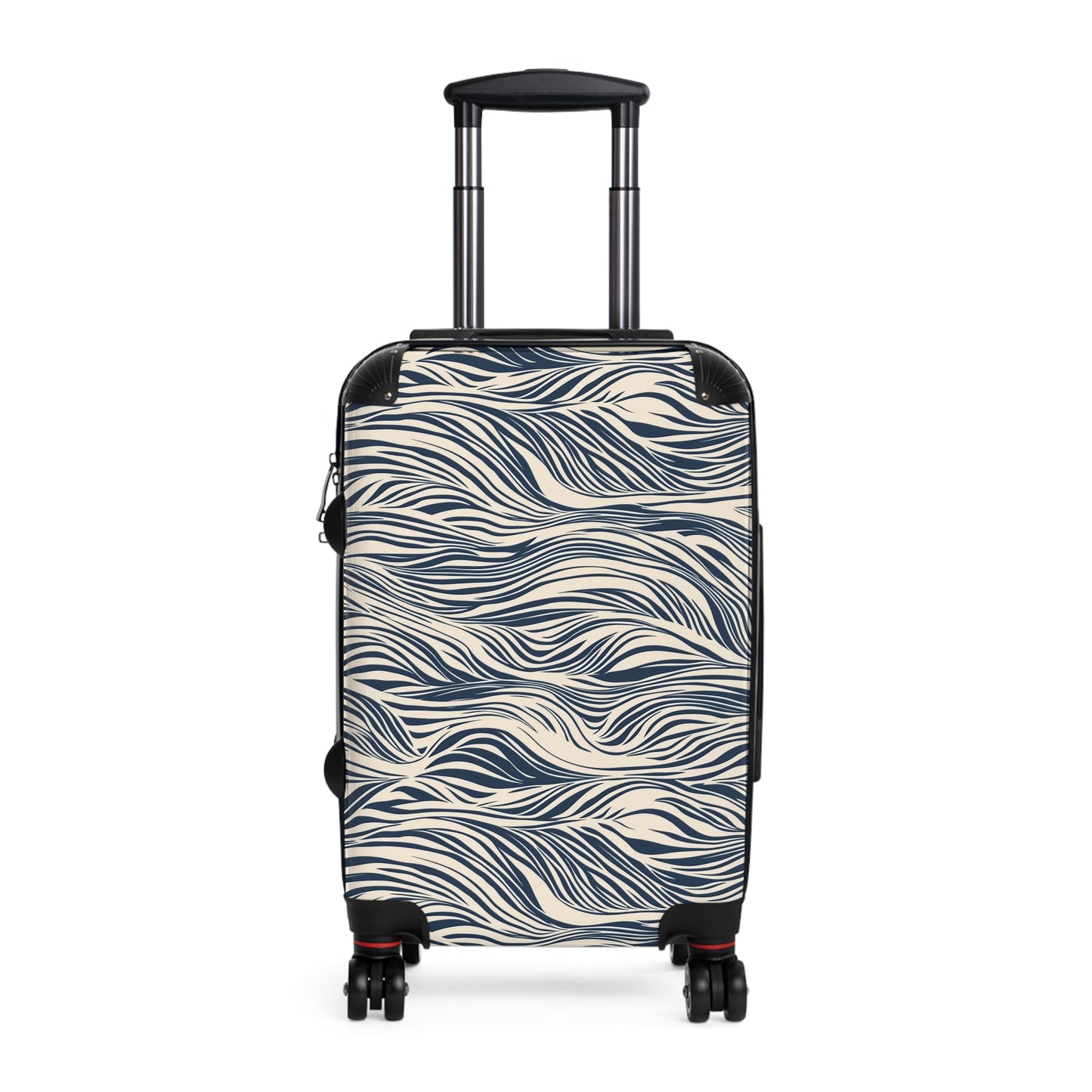 Travel Suitcase - Coastal Navy Wave Pattern