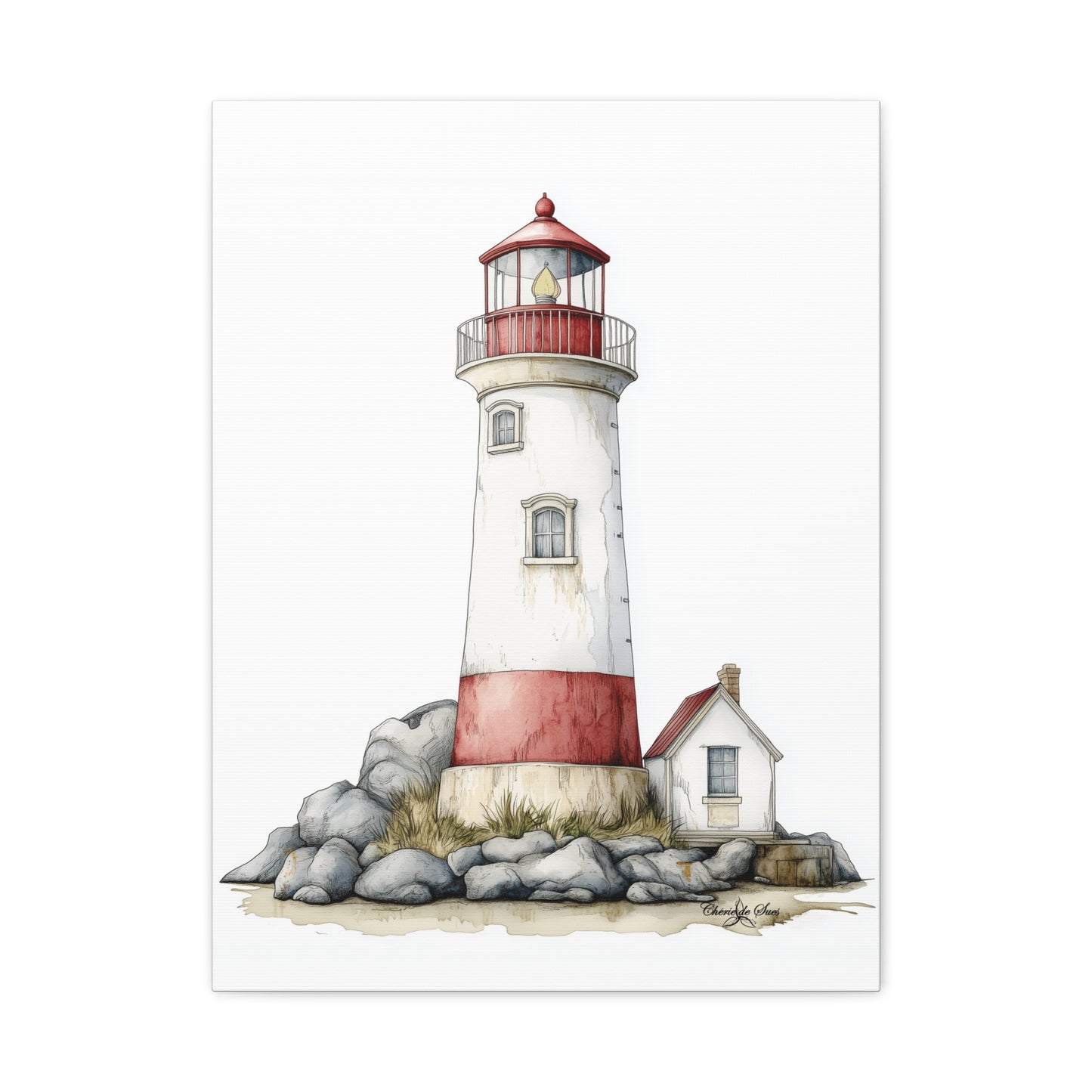 Canvas Print - Coastal Lighthouse Wall Decor