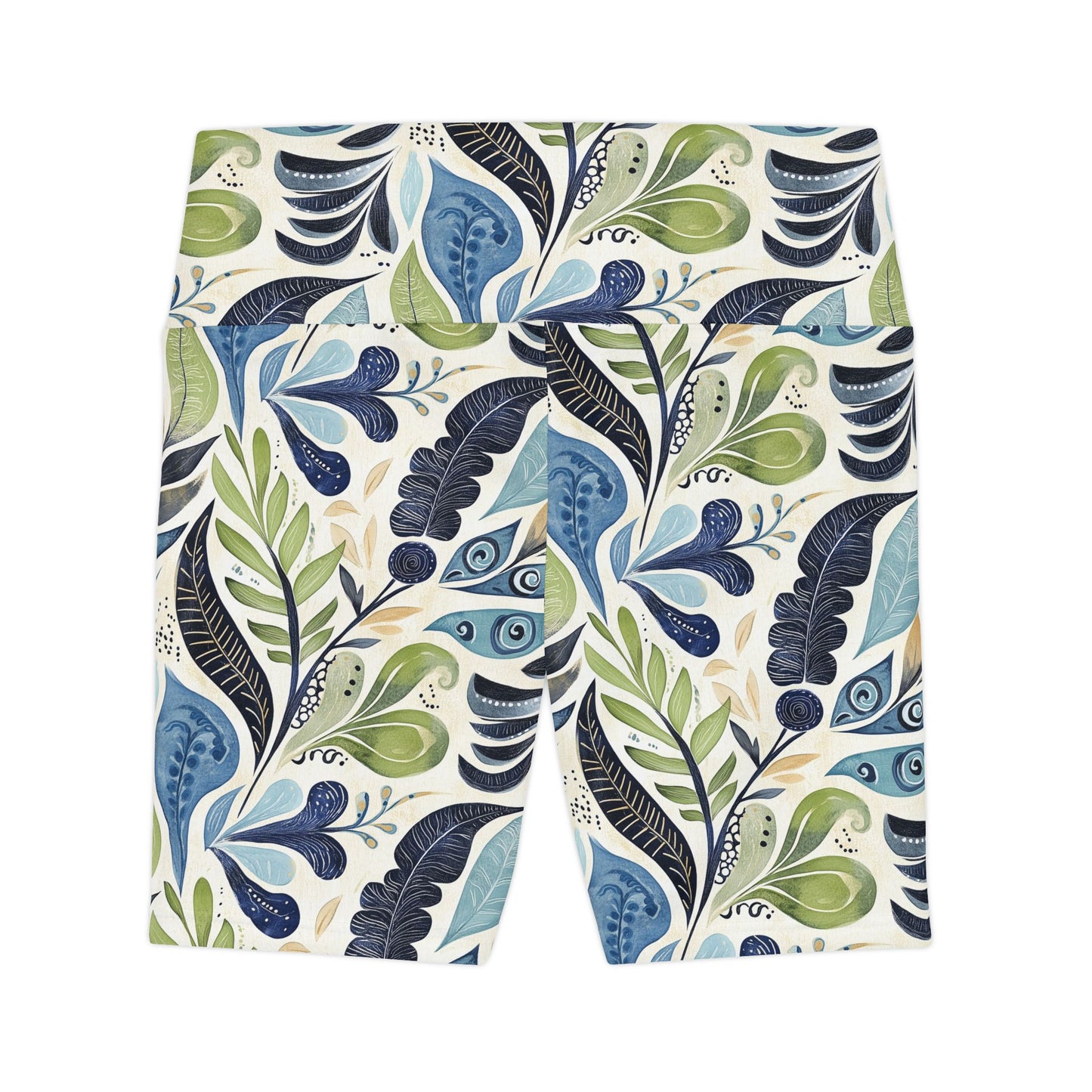 Athletic Shorts - Blue Hawaiian Floral