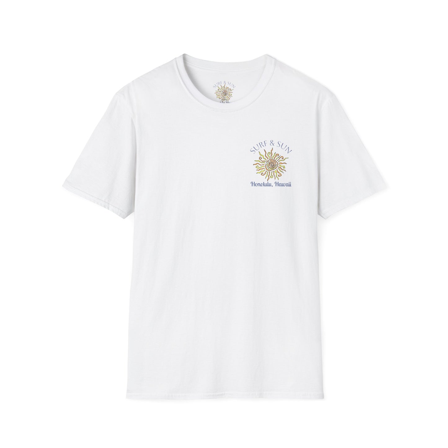 Men's Novelty T-Shirt - Surf & Sun Honolulu Hawaii