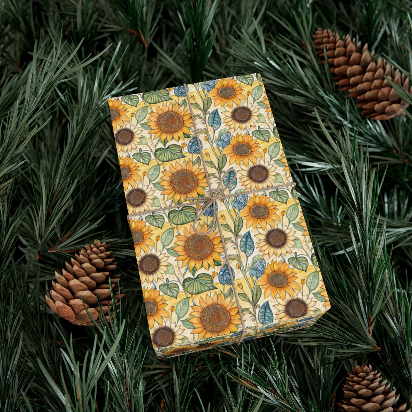 Wrapping Paper - Trendy Sunflowers For Gift Giving