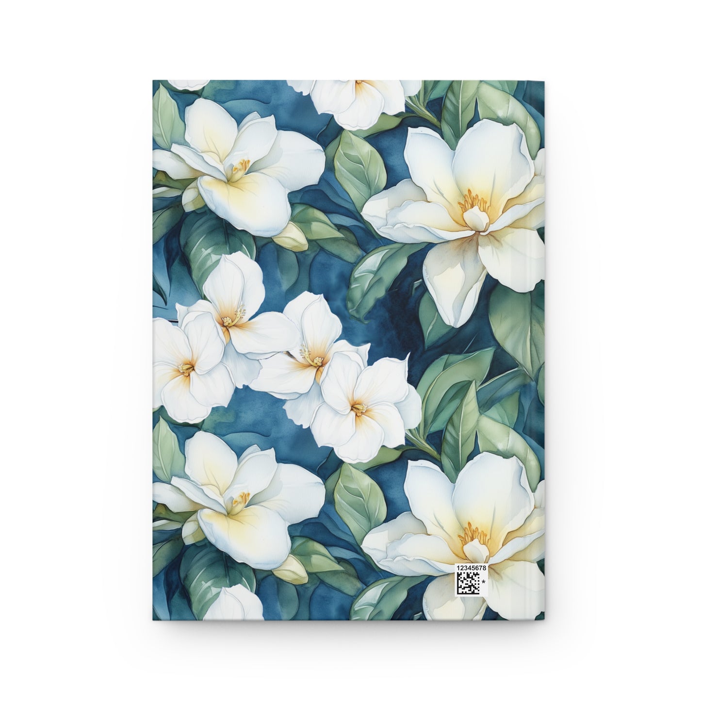 Hardcover Journal - White Gardenias Garden With Hummingbird