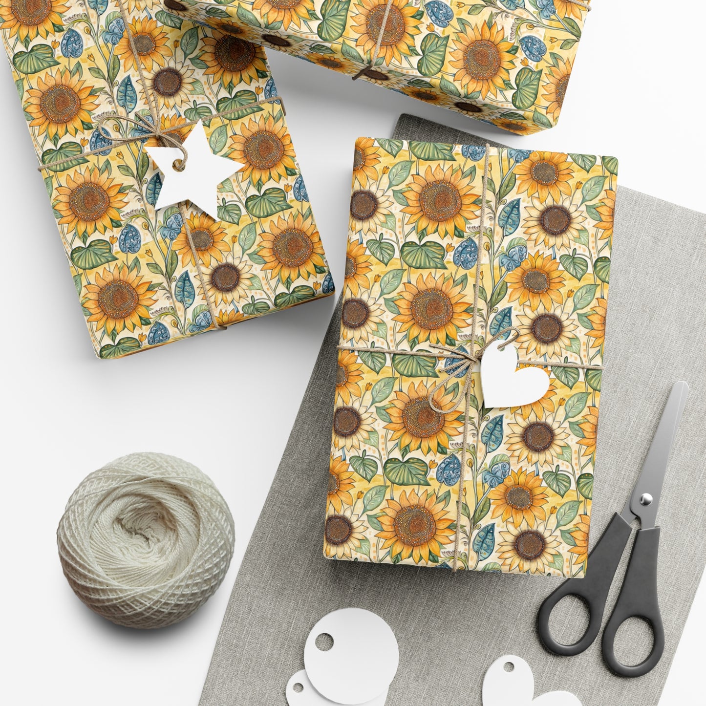 Wrapping Paper - Trendy Sunflowers For Gift Giving