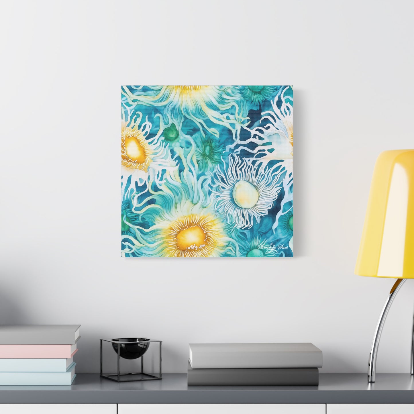 Canvas Art - Vibrant Ocean Sea Anemones