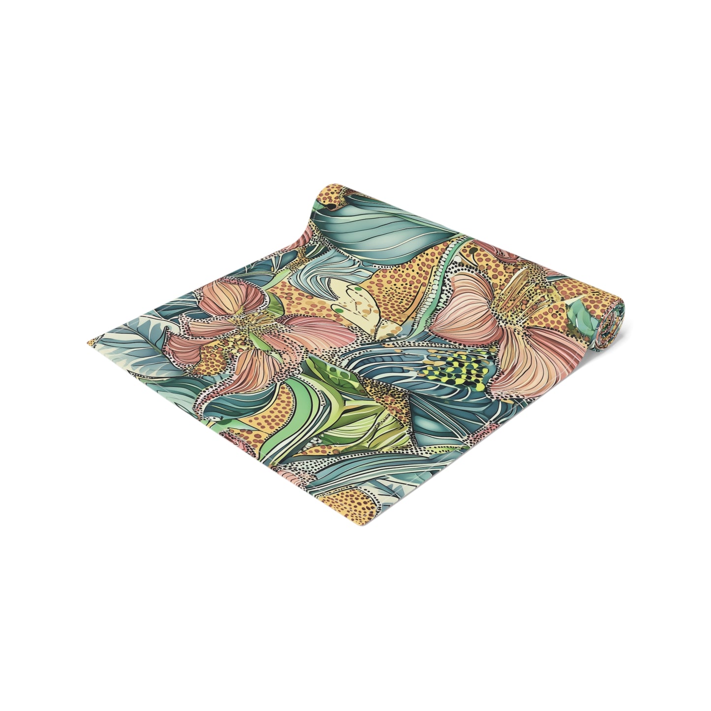 Table Runner - Tropical Floral Wild Irises For Summer Brunch