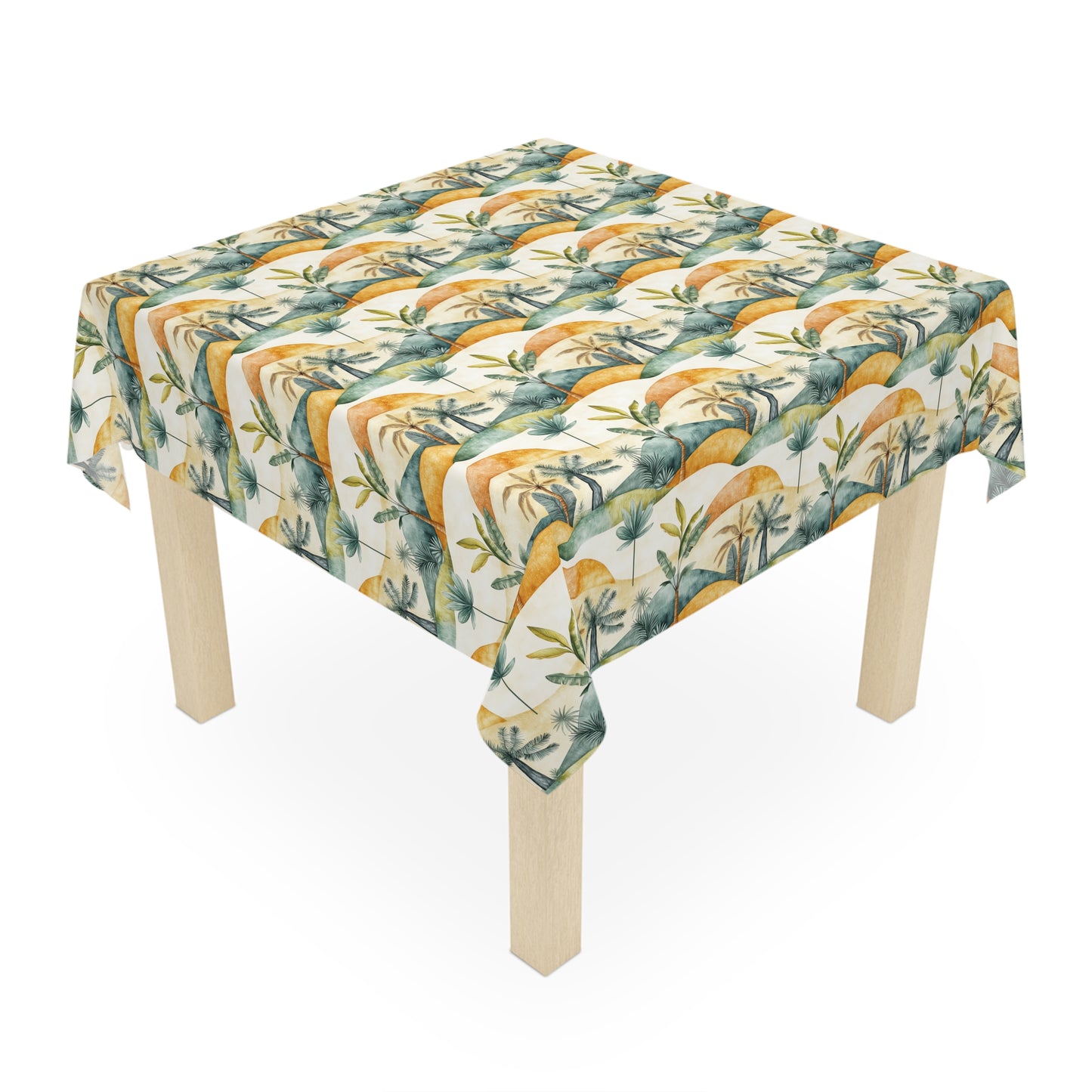 Square Tablecloth - Palm Trees Desert Oasis