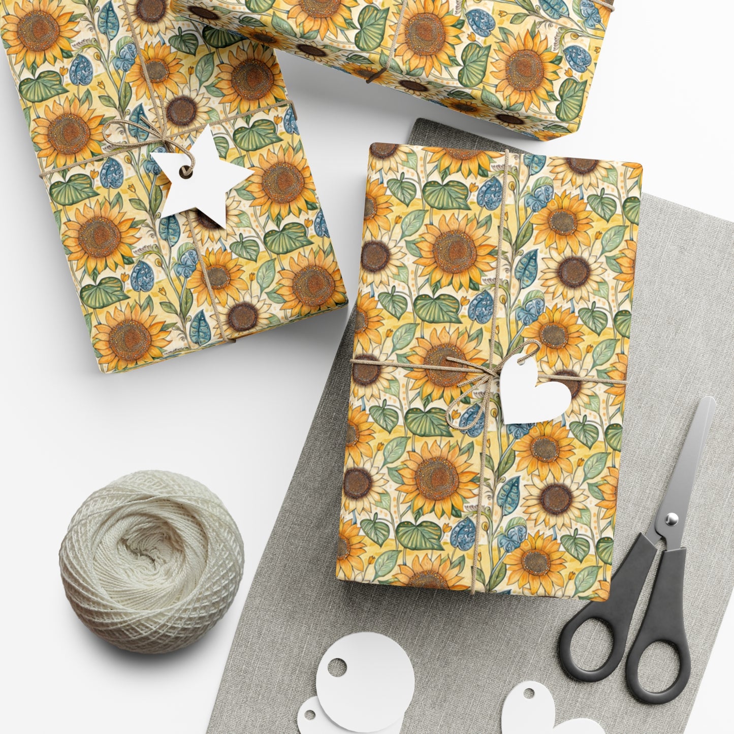 Wrapping Paper - Trendy Sunflowers For Gift Giving