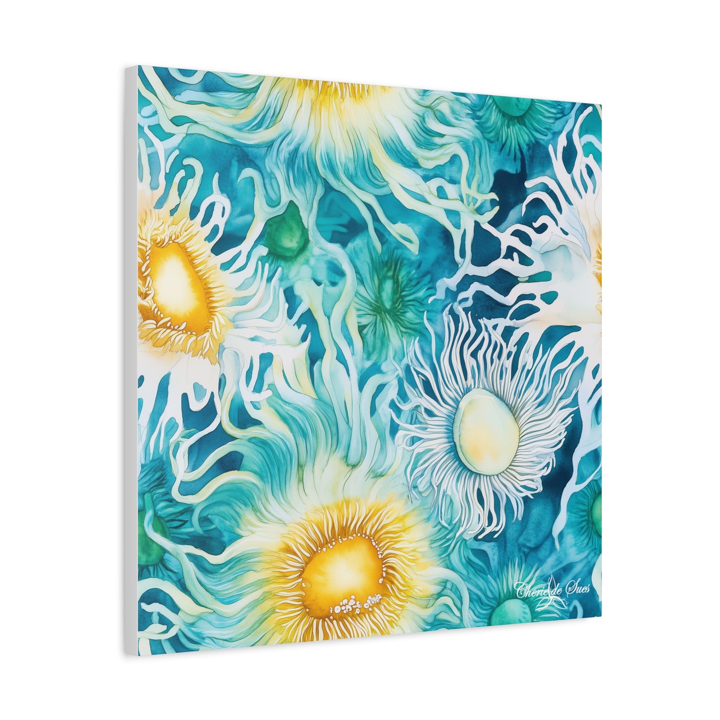 Canvas Art - Vibrant Ocean Sea Anemones
