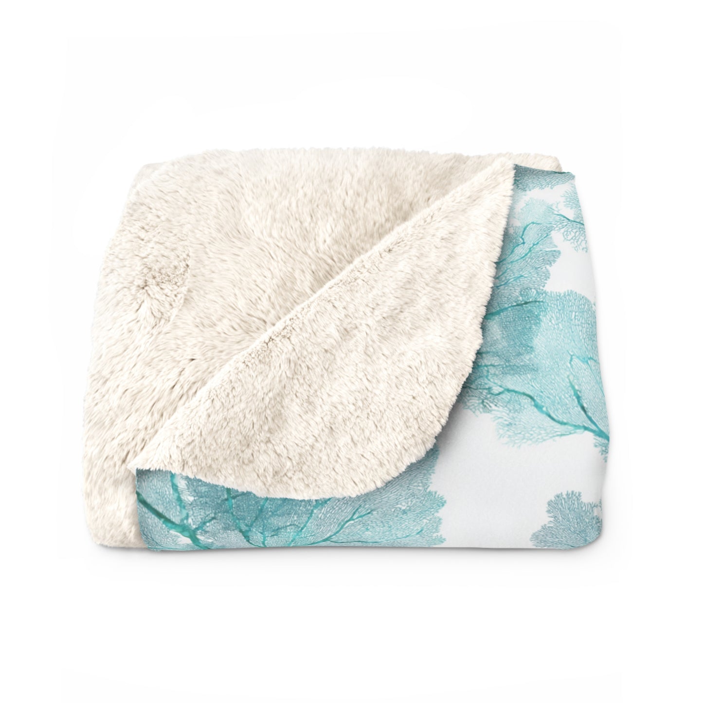 Sherpa Fleece Blanket - Coastal Sea Fans