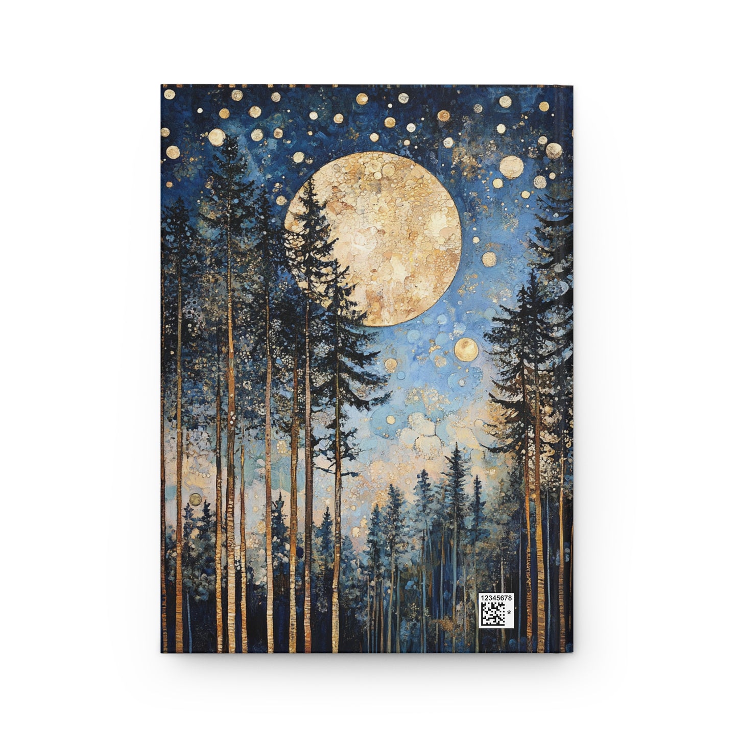 Hardcover Journal - Serene Moonlit And Starry Forest