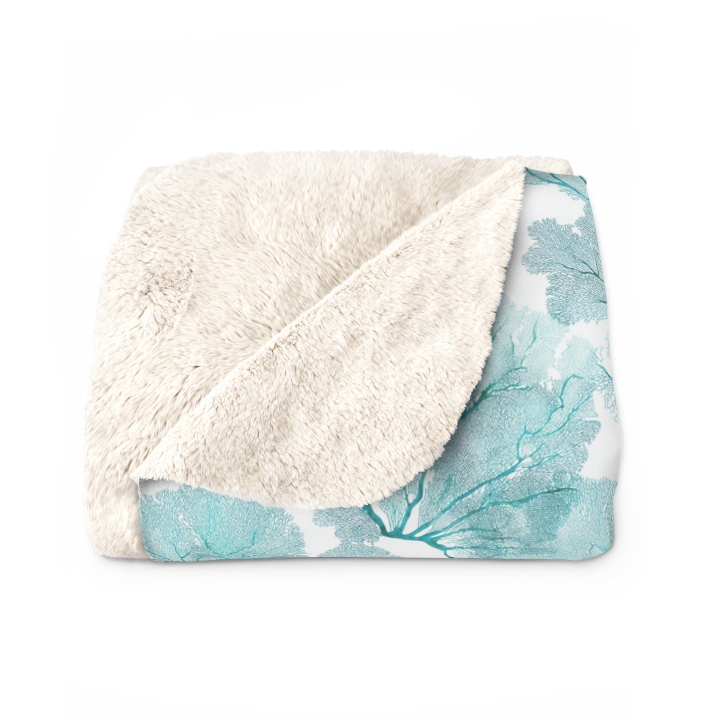 Sherpa Fleece Blanket - Coastal Sea Fans