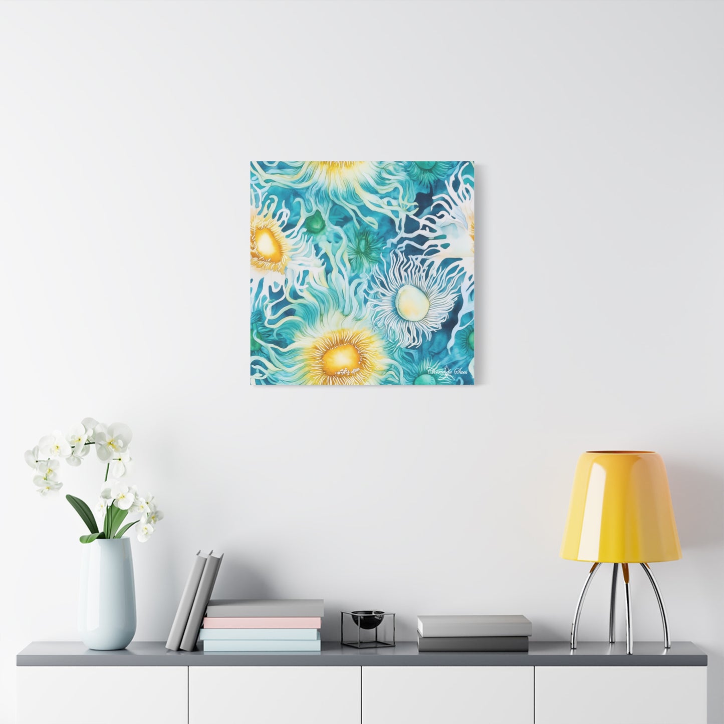 Canvas Art - Vibrant Ocean Sea Anemones