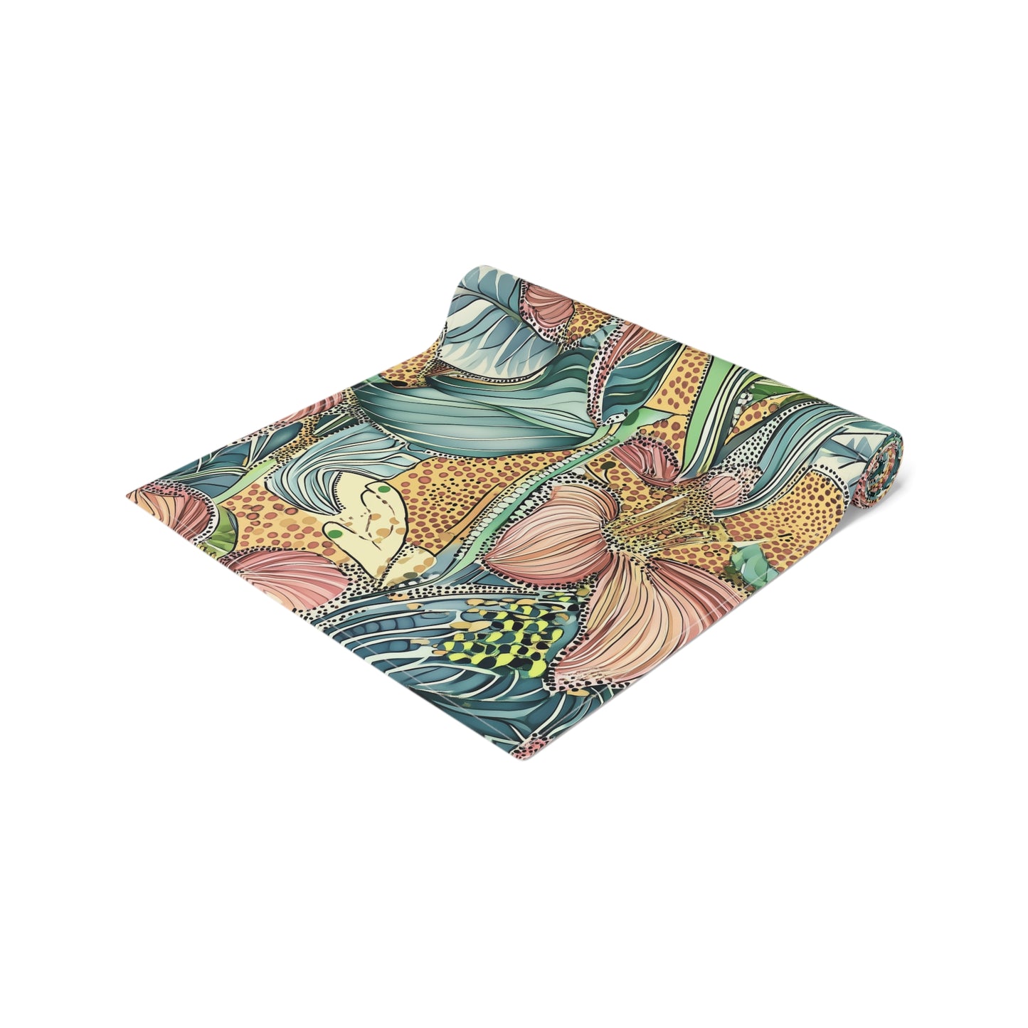 Table Runner - Tropical Floral Wild Irises For Summer Brunch