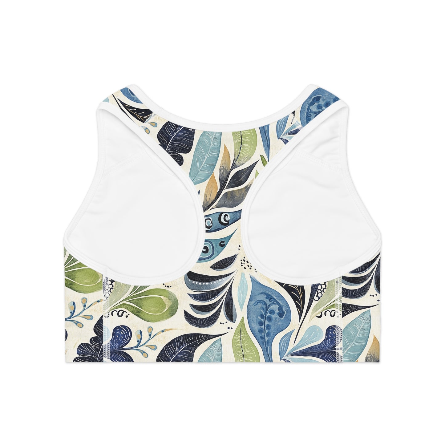 Sports Bra - Blue Hawaiian Floral