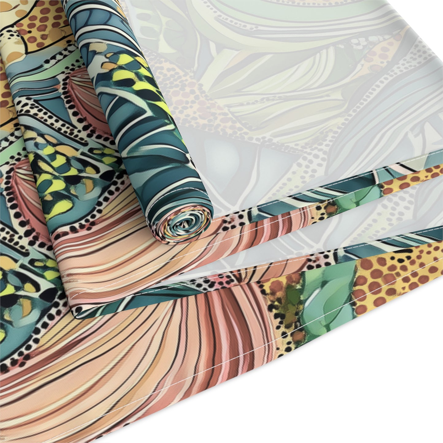 Table Runner - Tropical Floral Wild Irises For Summer Brunch