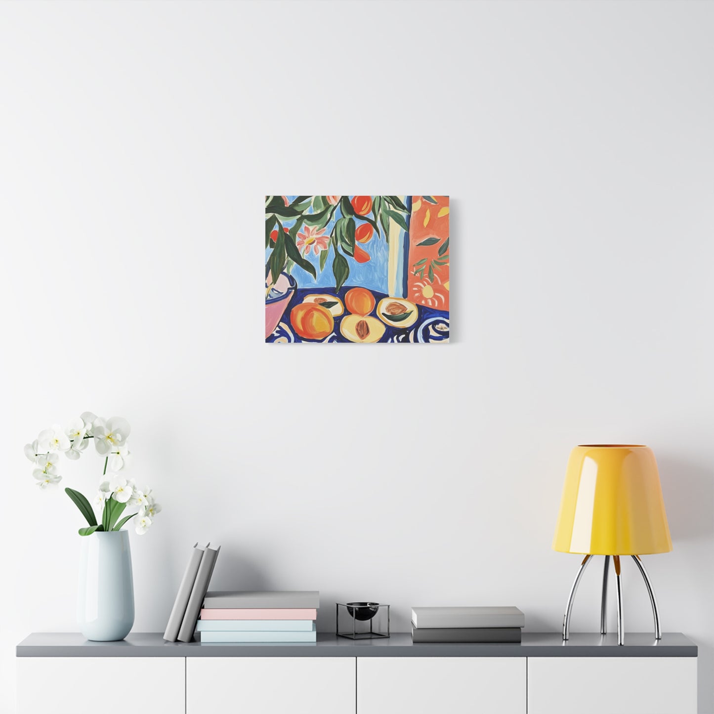 Canvas Art - Flowers And Peaches Still Life