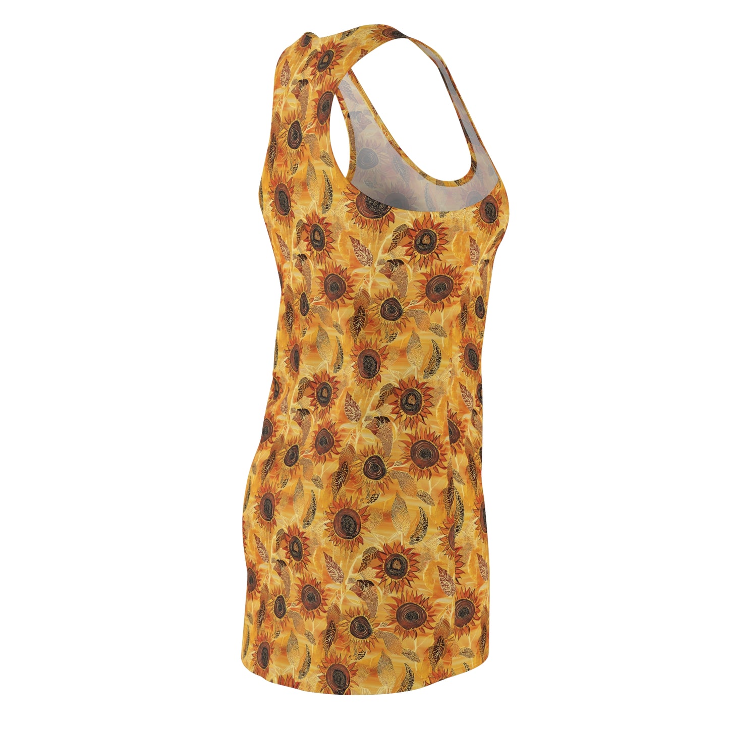 Women's Racerback Dress - A Field Of Sunflowers For Summer